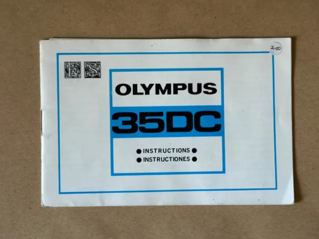 Vintage Olympus 35DC, Instruction Booklet