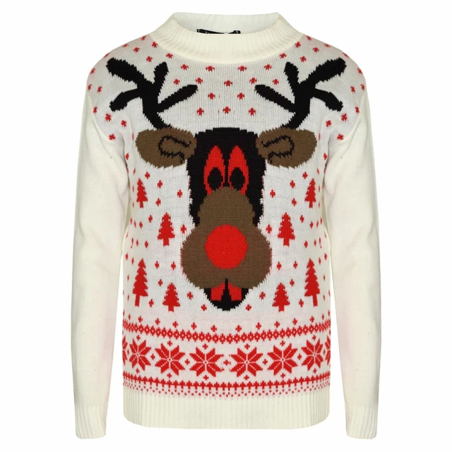 Felpa Natale Bambini Ragazze Ragazzi Rudolph A2Z Natale Regali