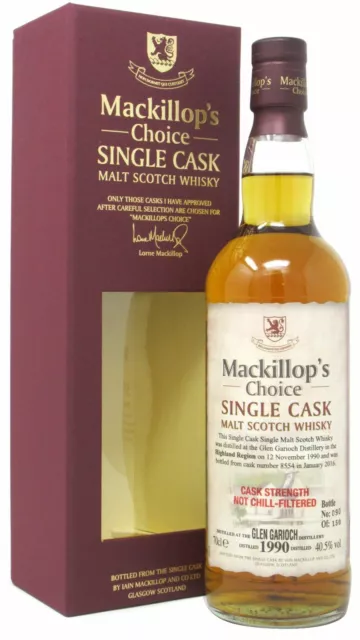 Glen Garioch - Mackillop's Choice Single Cask #8554 - 1990 25 year old Whisky...