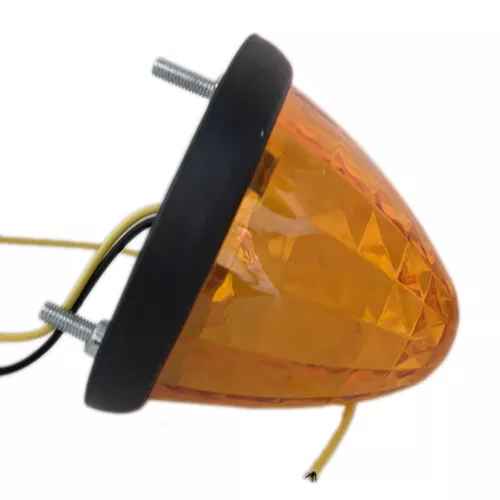 1pcs Trailer Truck Amber LED Round Beehive Cone Side Marker Light Clearance Lamp 2