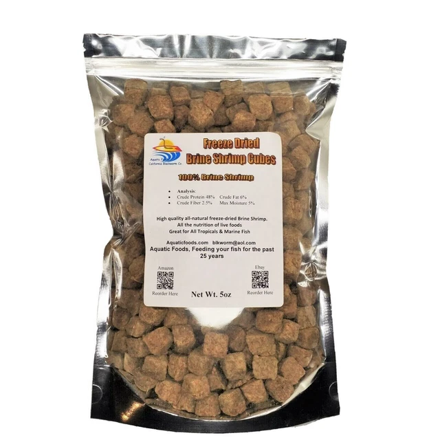 5oz Brine Shrimp Cubes--Freeze Dried Cubes for all Tropical Fish & Marine Fish