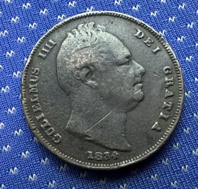 1834 UK Farthing Coin Great Britain Old Copper World Coin  #G91