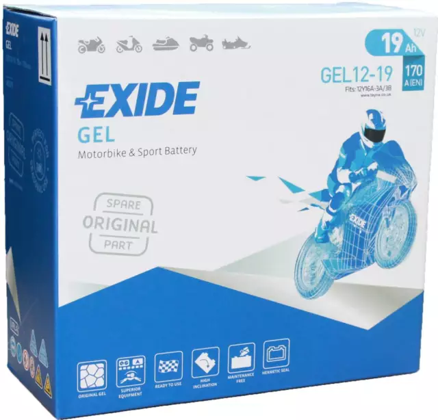 Exide Batteria Moto Gel 12-19 Per BMW R 1150 GS 98-99-00-01-02-03