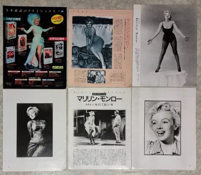 💕 MARILYN MONROE 💕 lot de presse clippings pack collection magazines France