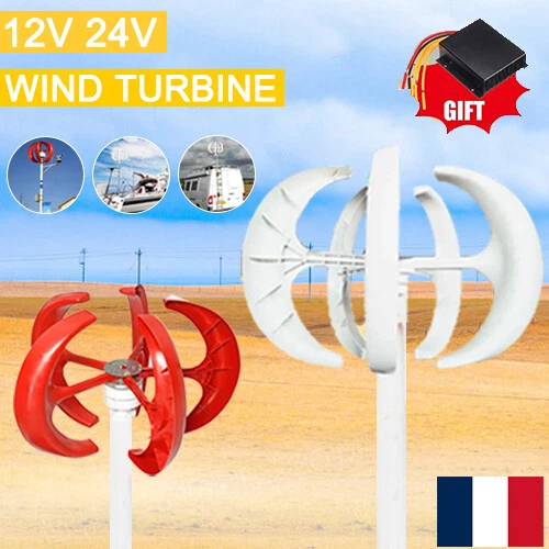 800W 5Lames Générateur éolien Lanternes énergie éolienne avec contrôleur 12V 24V