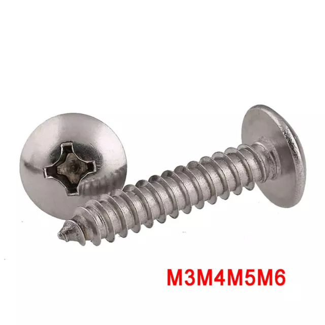 316 Marine Stainless Cross Mushroom Truss Head Self Tapping Screws Wood Screws