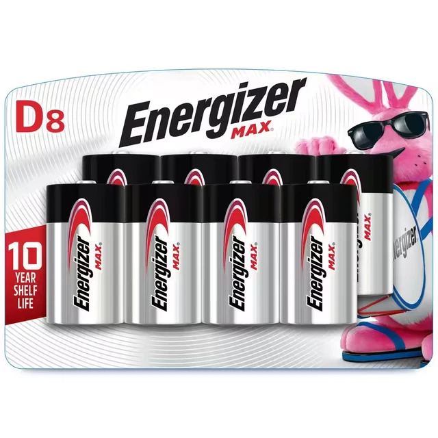 MAX D Alkaline Battery (8-Pack)
