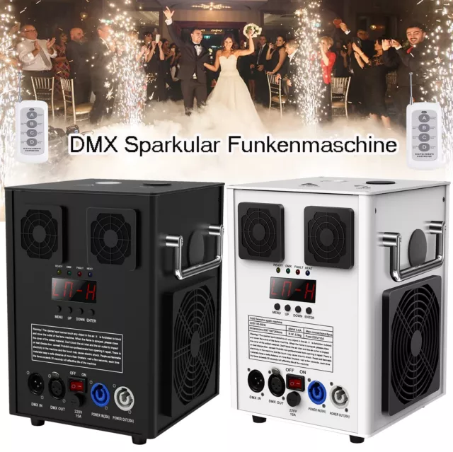 700w Sparkular Funkenmaschine DMX Fontänen Effect Bühnen Sparkeffekt DJ Hochzeit