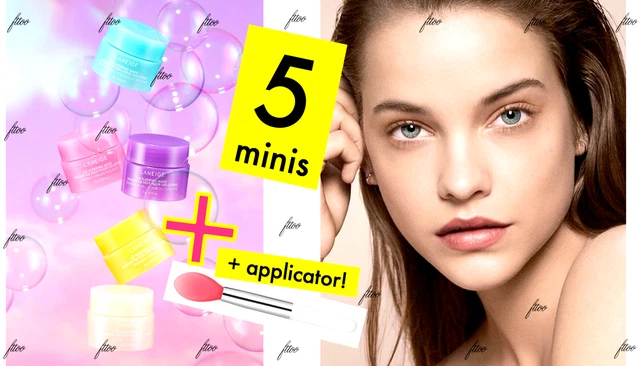 Laneige Midnight Minis Lip Sleeping Mask Set 5 Mango Vanilla Gummy Bear .10 Gift
