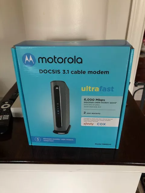 Motorola MB8600 DOCSIS 3.1 Cable Modem Brand New/Sealed