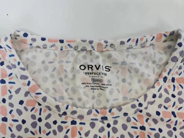 Orvis Perfect Tee Classic Fit Womens XL Top Pima Cotton Stretch Knit Long Sleeve