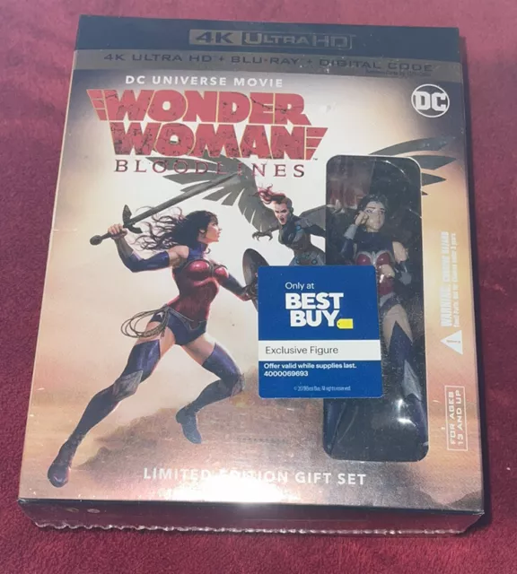NEW WONDER WOMAN Bloodlines Limited Edition Gift Set 4K Blu Ray Digital ...