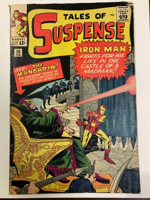 Tales Of Suspense #50  1St App. Mandarin  Marvel 1964  Kirby, Lee, Heck