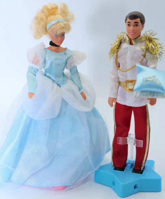 1994 Disney's Musical Princess Cinderella & Prince Charming Doll Set Mattel