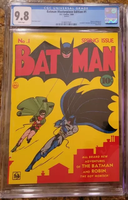2000 D.C. Comics Batman 1 Masterpiece Edition CGC 9.8. Highest Graded! Rare!