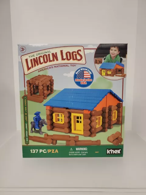 NEW LINCOLN LOGS Oak Creek Lodge Set, 137 Pieces, Ages 3+