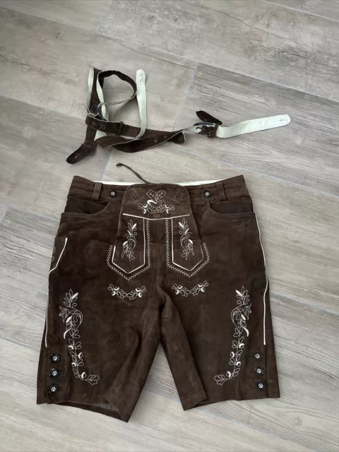 Echt Lederhose mit Hosenträger Oktoberfeste Tracht