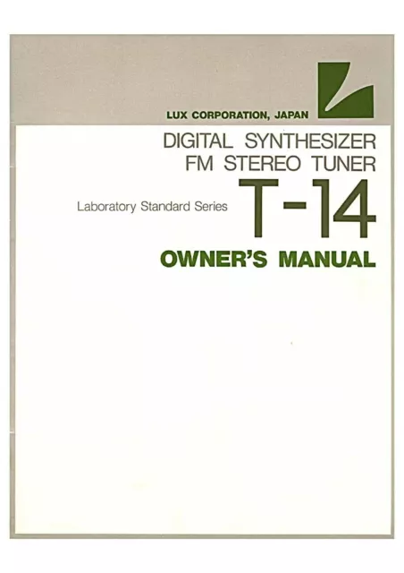 Operating Instructions for Luxman T-14