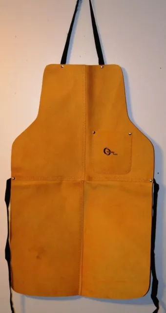 33" High Quality, Heavy Duty Split Leather Welding Bib Apron with Pocket - New