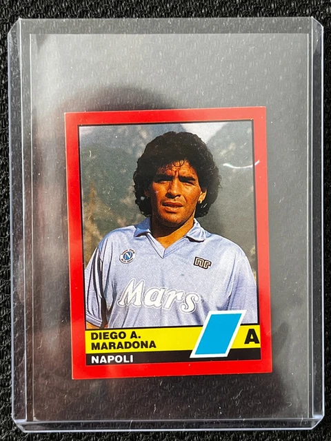 Sticker Naples Maradona #176 – Euroflash Calcio 88, Non Collé, Rare, Sous Toploader