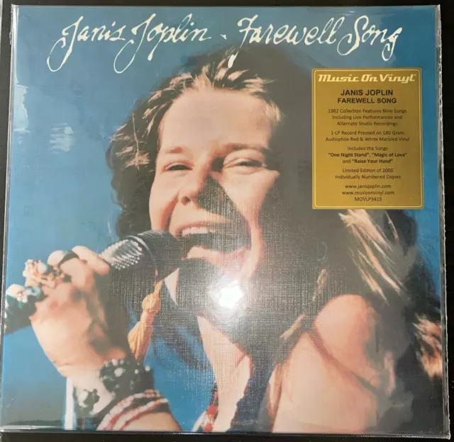 Janis Joplin Farewell Song Red & White Marbled Vinyl Lp Numbered Sealed Mint