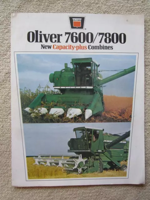 Original 1970 Brochure for the Oliver 7600 & 7800 Combine Brochure