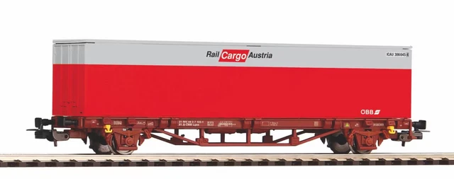 Plat 2 essieux SNCF + container CNC - H0 - La Maison des Trains