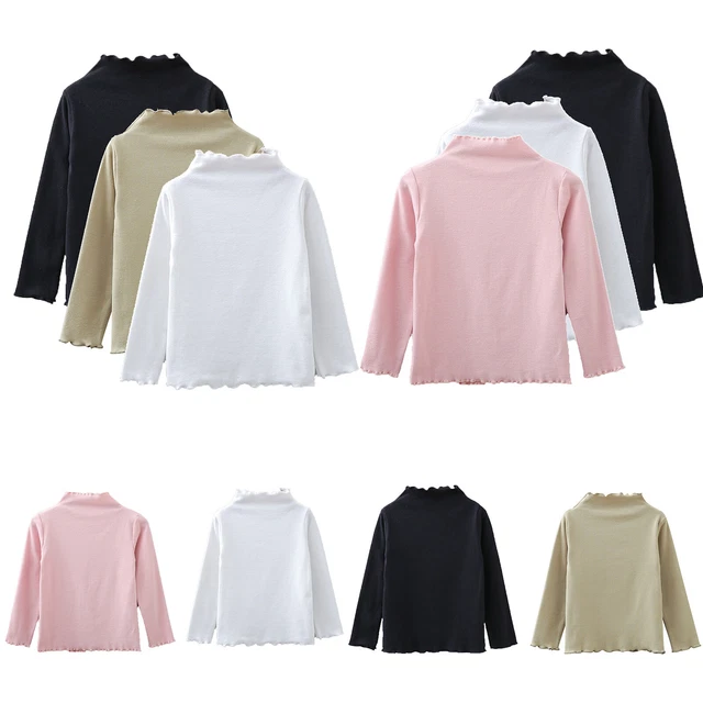 T-shirt in cotone caldo bambina bambina top tinta unita fondo abbigliamento casual