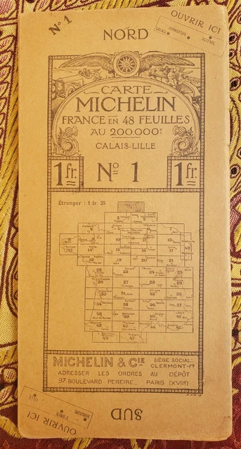 Carte Cycliste Michelin - 50 Km Autour De Paris - Édition 1949 - Ancienne