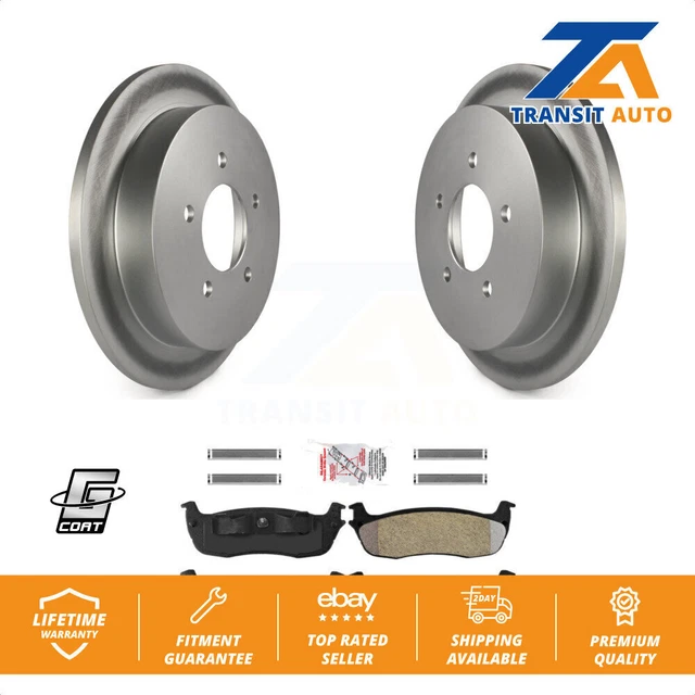 Rear Coated Disc Brake Rotor Integrally Molded Pad Kit For Ford F-150 Expedition