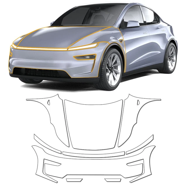 3M PRO Series Paint Protection Film Kit For Tesla Model Y - PreCut Clear Bra PPF (Front)