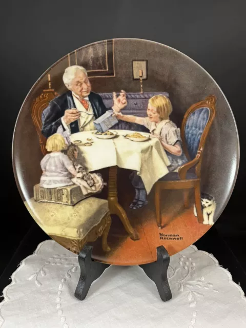 Norman Rockwell Vintage 1985 Collector Plate The Gourmet Limited Edition Knowles