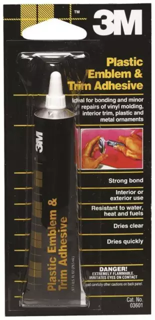 NEW 3M 3601 Emblem and Trim Liquid Automotive Adhesive 1 oz 9440819