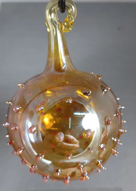 Hand Blown Glass Ornament Ball . Self Representing Artist (SRA) 3