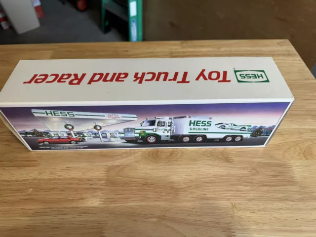 1988 Hess Toy Truck and Racer in original Packaging and Box