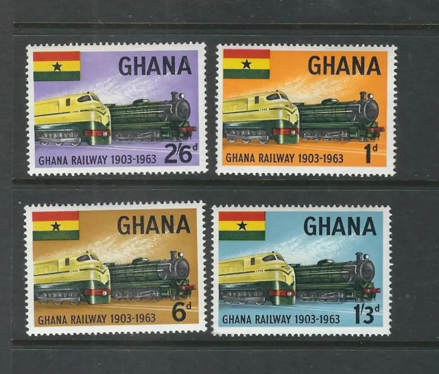 Ghana SC # 156-159 60th Anniversary Of Ghana Rail Road . MNH