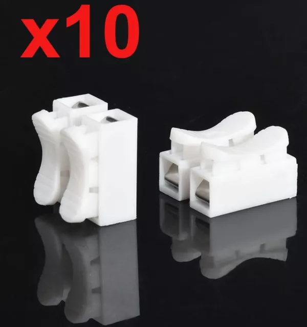 10 x Quick Lock Electrical Cable Connectors Wire Terminals Self Locking