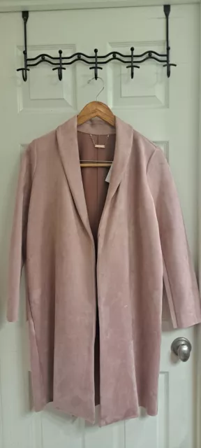 Stunning Tahari,  Women's size Petite large Jacket, faux leather, blush NWT