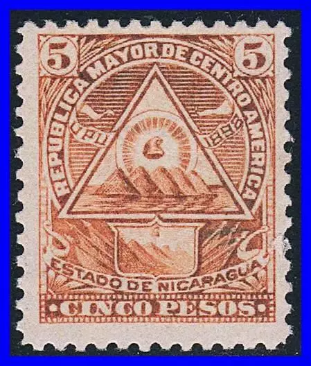 Nicaragua 1898 Bras N° Wmk Sc#109M Mlh Cv $25.00