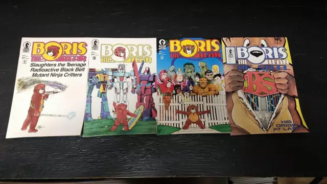 1986 Dark Horse Comics Boris The Bear #1-4 Mid Grade Vintage Set