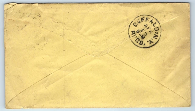 Vintage Billhead w/ Cover A.W. Balch Teas & Coffees New York Buffalo Stamp 1882 3