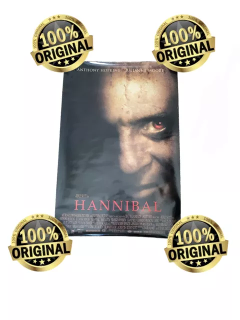 Original 2001 Hannibal Movie Poster One Sheet Rolled New Never Hung 27×40 Original 2001 Hannibal Movie Poster One Sheet Rolled New Never Hung 27×40