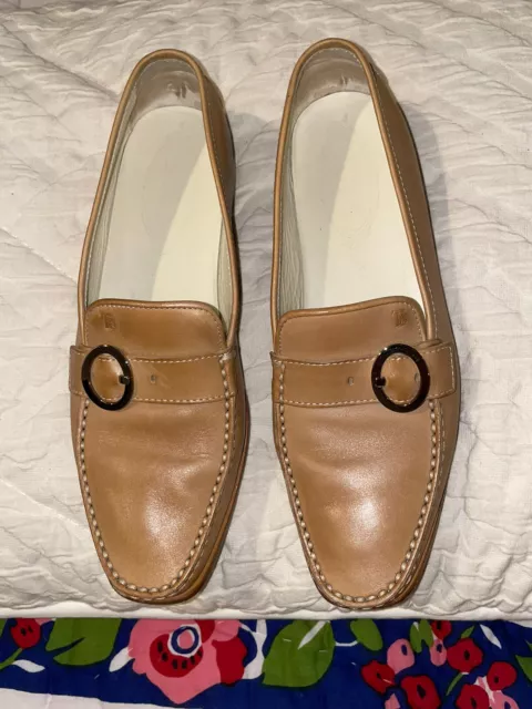 Tod's Womens Tan Loafers Driving Shoes Size 9