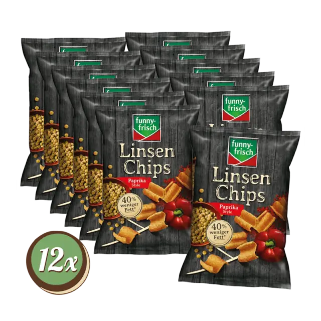 funny-frisch Linsen Chips Sour Cream, 6er Pack, (6 x 90g) 