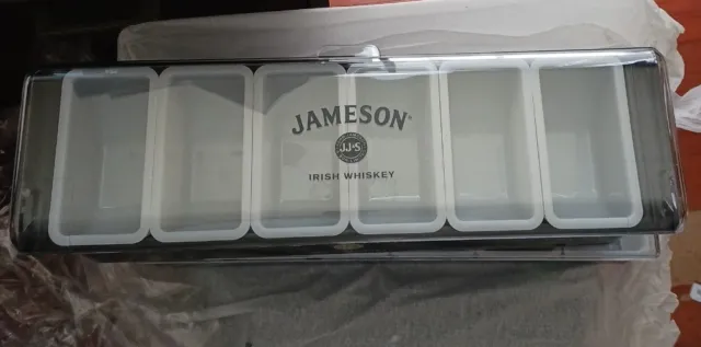 Jameson Irish whiskey Condiment Garnish Caddy Fruit Tray Black