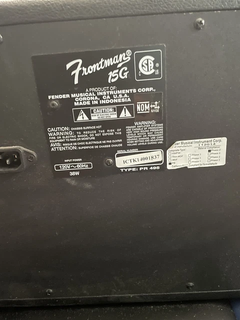 Fender Frontman 15G 15 watt Guitar Amp Fender Frontman 15G 15 watt Guitar Amp