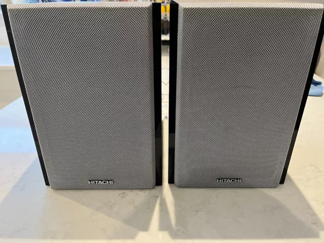Hitachi Speakers Subwoofers AXM75DAB Bookshelf 8ohms 35W (Full Working Order)