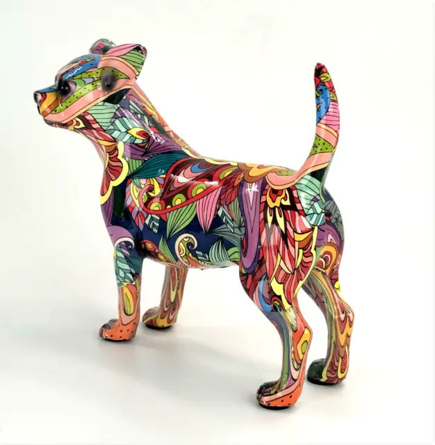 GROOVY ART bright coloured standing Chihuahua ornament figurine Dog lover gift 3