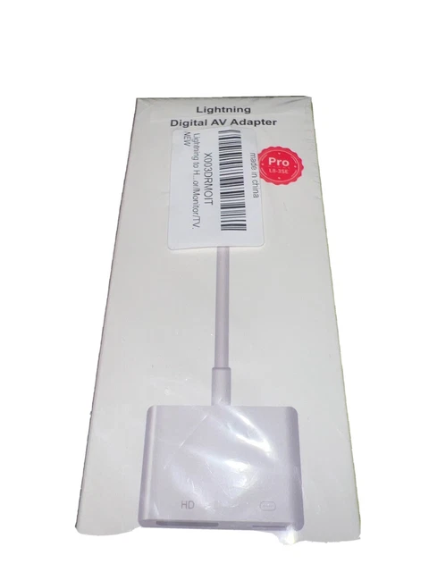 For Apple iPad iPhone Lightning to HDMI Digital TV AV Adapter 1080P HDMI Cable.