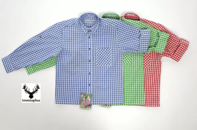 Kinder Trachtenhemd kariert Gr.128-176 Jungen Trachten Hemd Kinderhemd Oktober